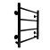 The electric heated tower "Sanprise" Aurora P4, 400x500 mm, universal, black