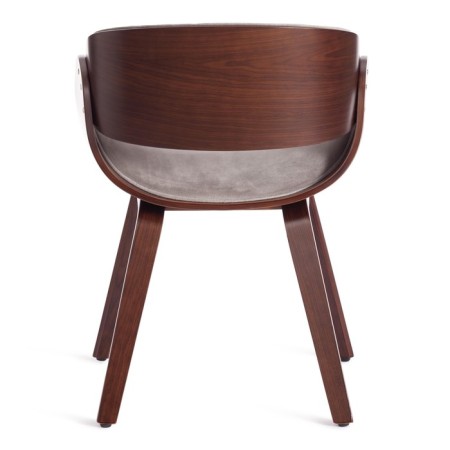 Lando chair (Mod, 8036) wood / fabric, nut / gray 59x53x75 cm-4