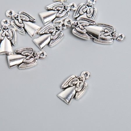 Decor for creativity Metal "Angel" silver 1.8x1 cm