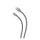 PERO DC -02, Lightning cable - USB, 2.4 A, 1 m, fabric braid, black