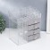 Casket for jewelry and cosmetics plastic "Transparency" 24x14.5x22.3 cm