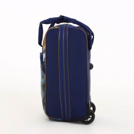 Small suitcase 20 ", a road bag with a zipper, blue color-5