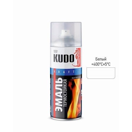 Aerosol paint enamel kudo heat -resistant white 520 ml