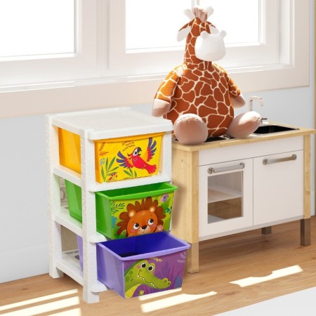 Baby chest of drawers "Friendly animals", 3 sections-1
