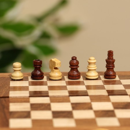 Chess pockets, board 12.5x12.5 cm, tree shisham-2