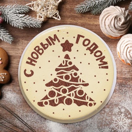 Stencil for baking "Christmas tree with a star", 30 × 35 cm-2