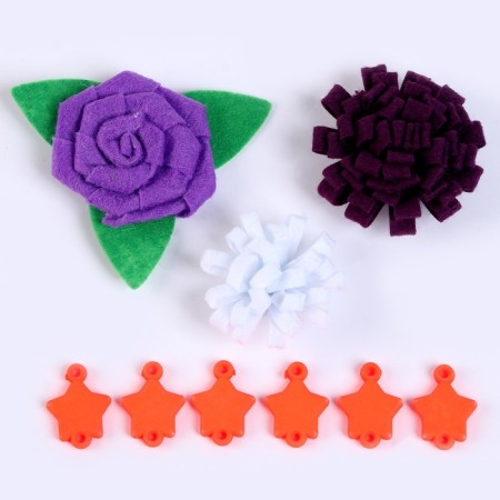 Set for creativity: Decor made of felt and a set of beads "Flower bouquet"-1