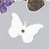Butterflies cardboard "Geometry with gold" set 12 pcs h = 4-10 cm on magnet
