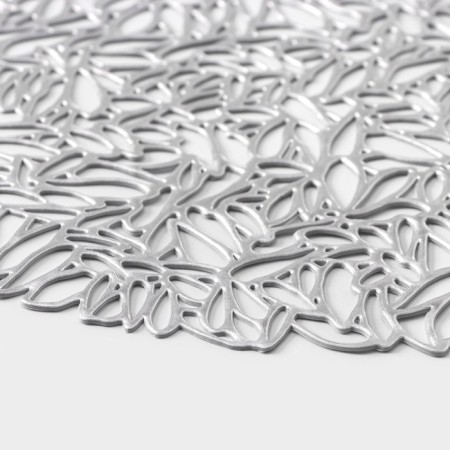 Serving napkin on the table "Manifik", d = 38 cm, silver color-4
