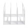 Vertical paper tray, 3 compartments, Erichkrause Techno Classic, White