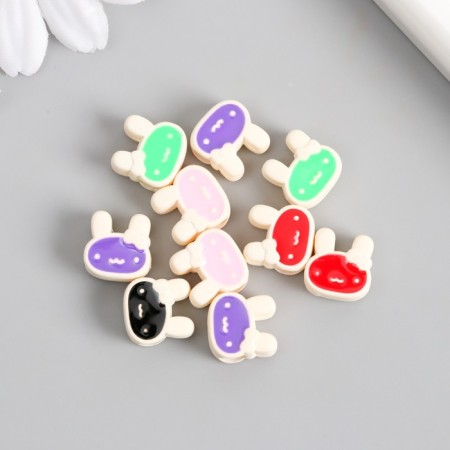 Busina for creativity plastic "Bunny with a bow" mix 0.8x1.3x1.2 cm