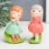 Souvenir Polystone "Girl on a leaf" set 2 pcs 10x4x6 cm