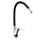 Kitchen mixer Zein Z2111, single -leaf, flexible surge, cartridge 40 mm, black/chromium