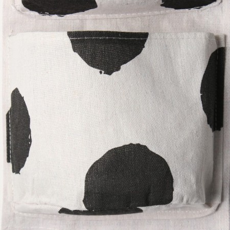 Pocket textile color black/Bel 3 compartments, 57x19 cm-3