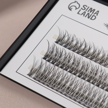 A set of overhead eyelashes "Lastochkin tail", bundles, 10, 12, 14 mm, thickness 0.07 mm, bend D, 12 D-3