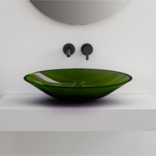 ABBER KRISTALL AT2812EMEMERALD sink, overhead, 535x425x150 mm, green