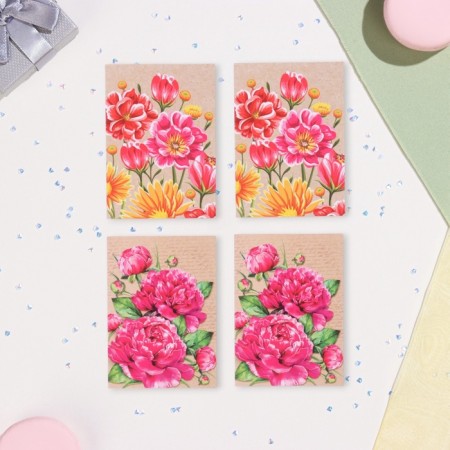 Set of mini -postcard "Wishes - 4" poppy, 40 pieces, 5 x 7 cm-8
