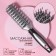 The comb is massage, ventilated, 5 × 23 cm, silver/black color
