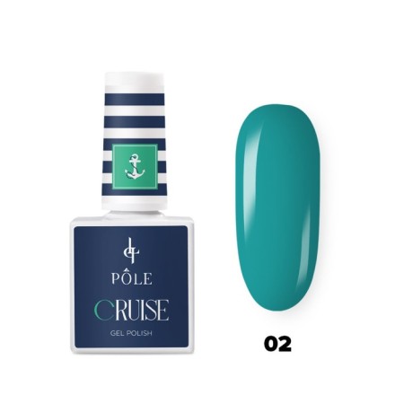 Gel polish Pole Cruise, No. 02 turquoise sky, 8 ml