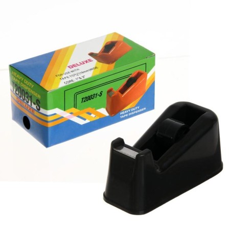 The dispenser for adhesive tape is desktop, weighted, medium, mix-1