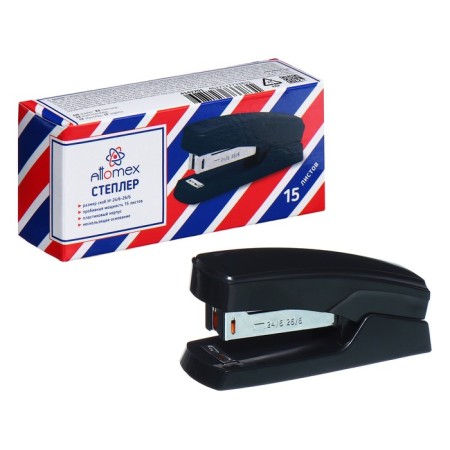 Stapler No. 24/6 and 26/6, up to 15 sheets, Attomex, black-1