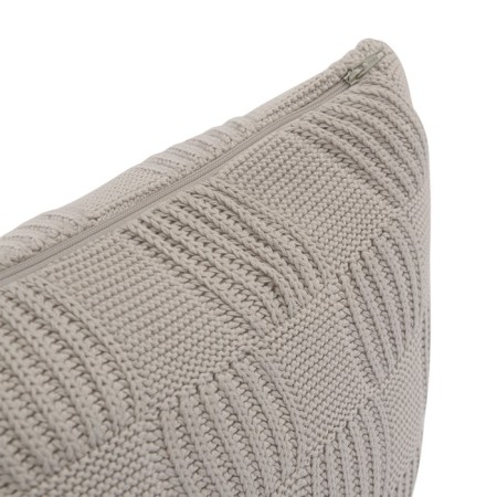 A pillow made of cotton knuckles of light gray color Essential, size 45x45 cm-2