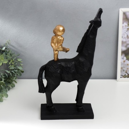 Polystone souvenir "Kid on horseback" 40x12x28 cm-3
