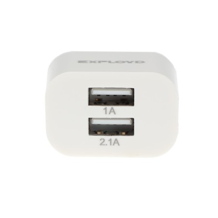 EXPLOYD EX-Z-467, 2 USB, 3.1 A, Lightning cable, 1 m, white-5