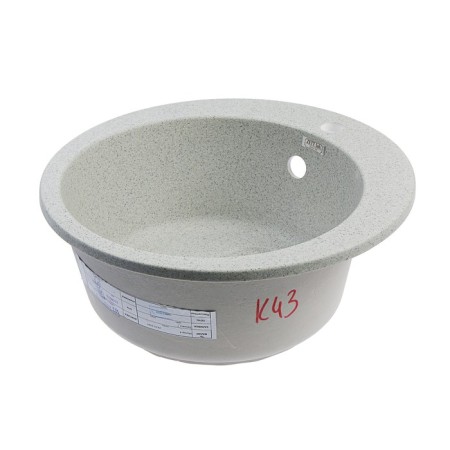 Kitchen is a kitchen from Zett Lab stone. 30/q10, d = 475 mm, matte, light gray-1
