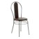 The chair "Elegy is soft", silver metallic/chocolate reptile