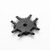 Connector SLIM "X-shaped" 4-filled black 0.7x4x2cm