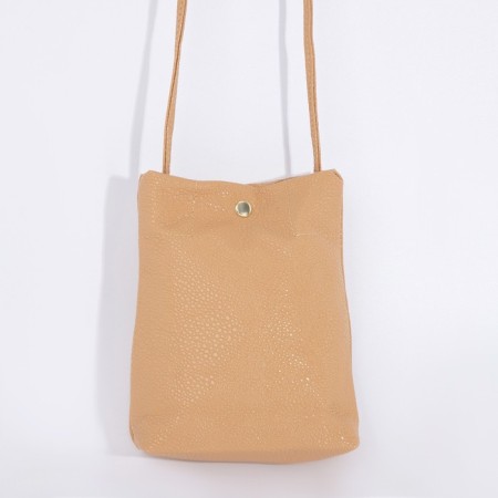 Cross-Body bag on the valve, beige color