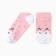 Women's socks shortened "owl", white/pink color, rr 23-25