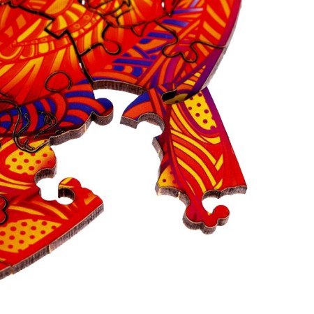 Puzzle wooden figured "Fiery Fox", pair-4