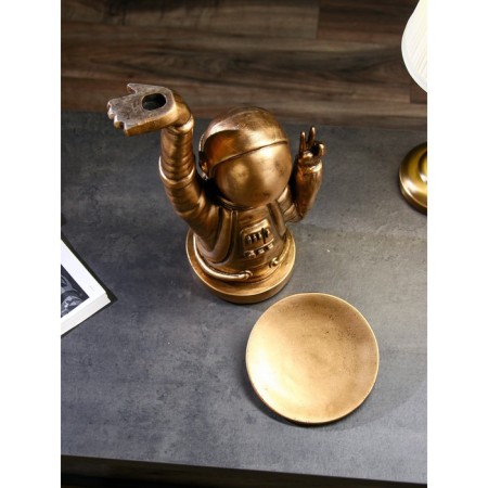 Cosmonaut Little Code, Polystone, 47 cm, Color Gold-4