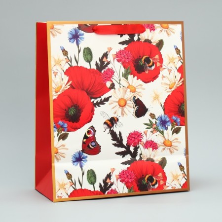 Gift package with a nameplate, packaging, “Bright Bouquet”, 30.5 x 25.4 x 12.7 cm-3