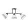 Aurora chandelier 3he27 40W Black 58x26 cm