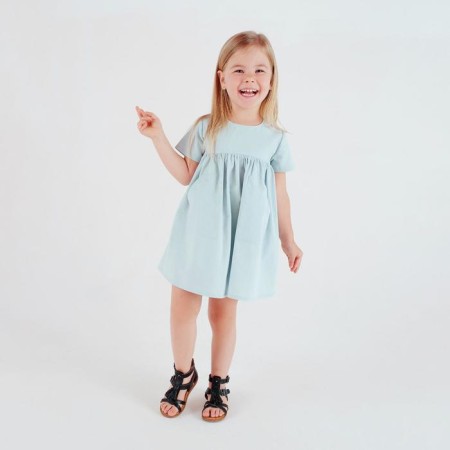 Children's dress with KAFTAN pocket, p. 30 (98-104), mint-1