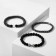Bracelet unisex set 3 pcs “hematite” dumbbells, black-gray color, d = 7 cm