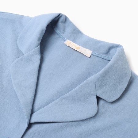 Пижама женская (рубашка и шорты) KAFTAN "Basic" р.48-50, голубой-7