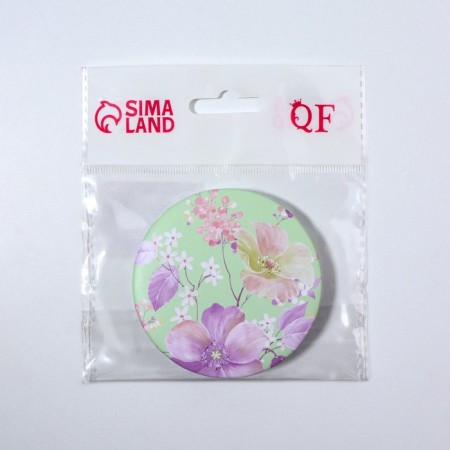Folding mirror "flowers", d = 7.5 cm, green color-6