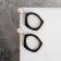 Earrings with pearls "sia" crumpled rings, black and white color in gold