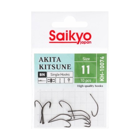 Hooks Saikyo KH-10074 Bn Akita Kitsune No. 11, 10 pcs