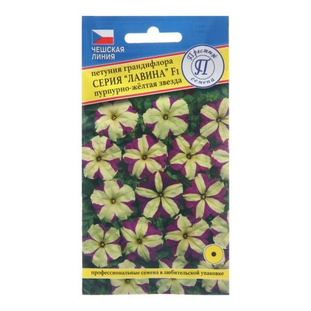 Petunia seeds amp. KRTSV. "Avalanche" Purpur-yel star F1, 10 DR