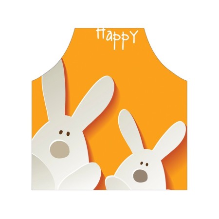 Apron kitchen with a photo print "Easter hares of Naiv", adjustable, size OS-2