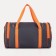 Sports bag with lightning, 3 external pockets, a long belt, the color of gray/orange