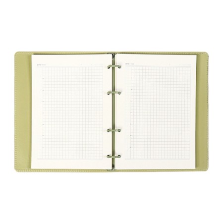 Note book A5+ 120l Escalada, soft region, leather claim, kr bl 70 g/m2, green-6