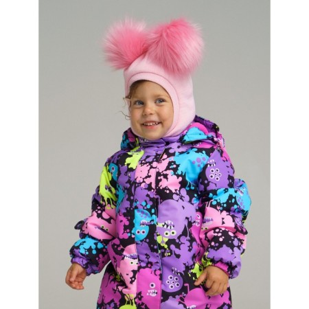 Hat-shack for a girl, size 46, light pink color
