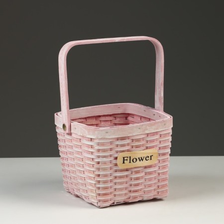 Wicker basket, 15 x 15 x 12/24 cm, Roy, sequoia-1