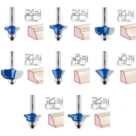 Set of milling bison 28796-H26, profile, on wood, 26 pcs.-4